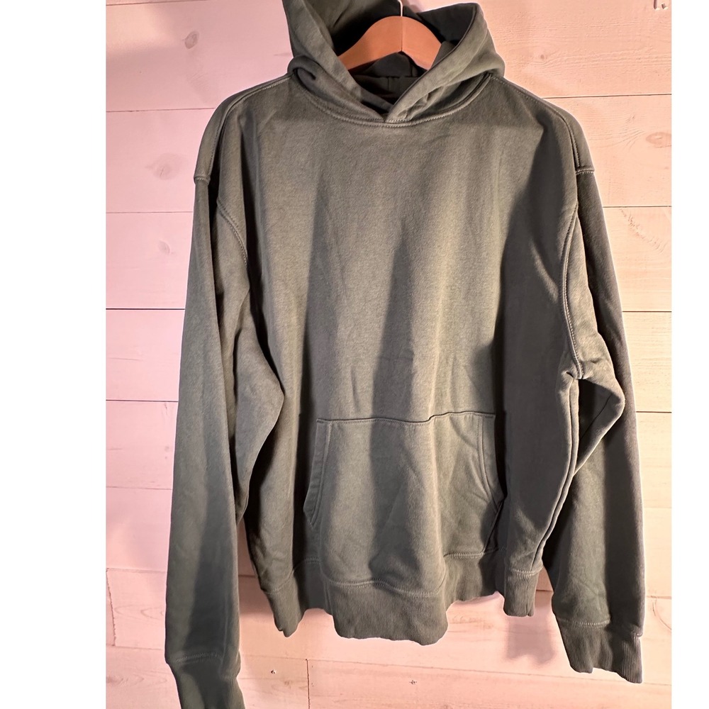 Old Navy Mens Pullover Hoodie Olive Green Fleece Sweatshirt Large L